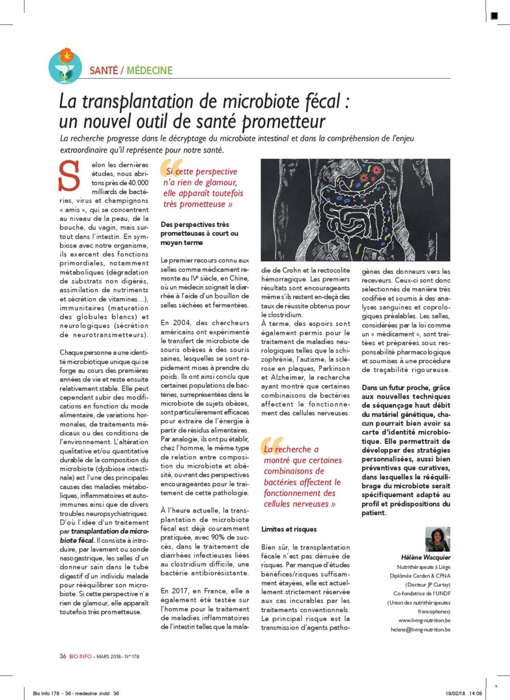 La transplantation de micobiote fécal: un nouvel outil de santé ...