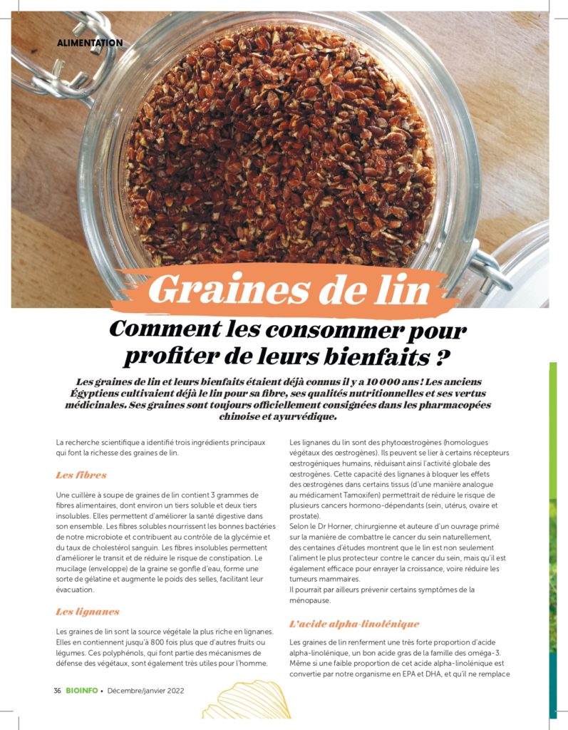 Graines de lin : comment les consommer pour profiter de leurs bienfaits ...